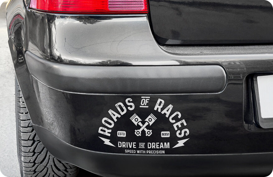 Express Yourself with Stylish Vehicle Bumper Stickers from StickersChamp